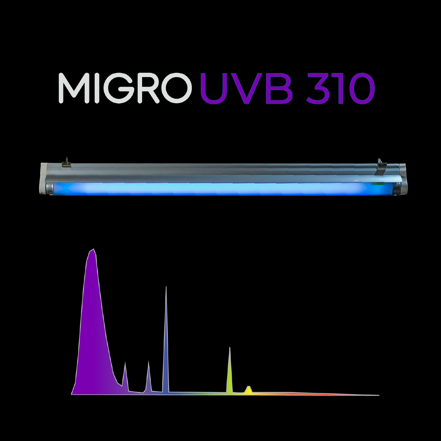 Lámpara MIGRO UVB 310 y tubo fluorescente
